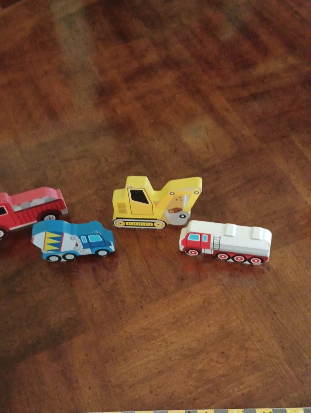 Melissa & Doug Construction Vehicles Wooden Puzzle - Yellow, Red, Blue